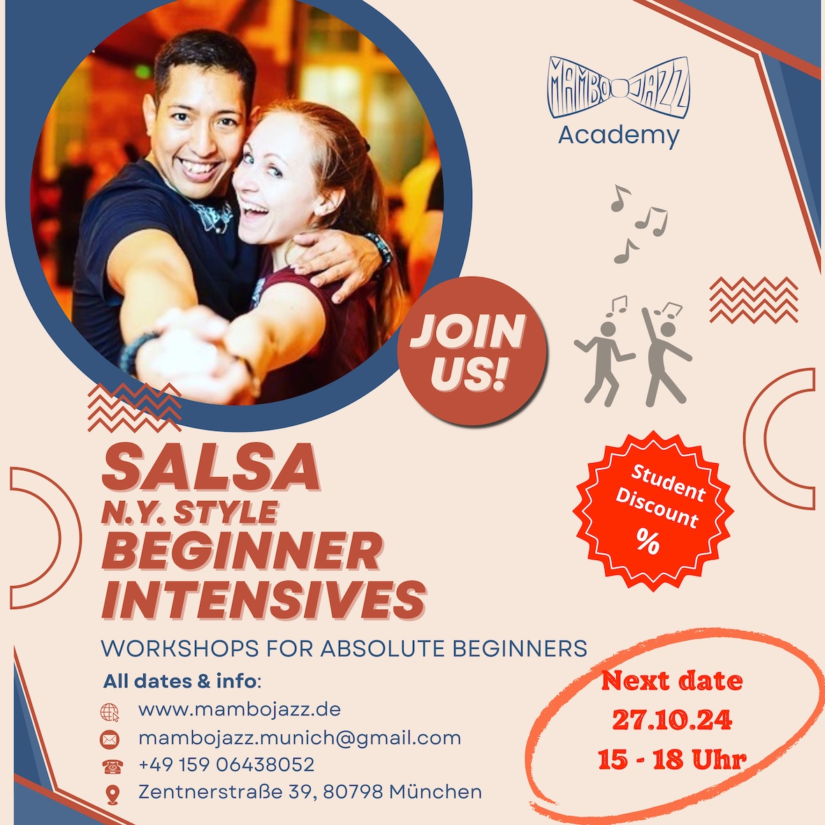 Salsa Anfänger Workshop 27.10.24